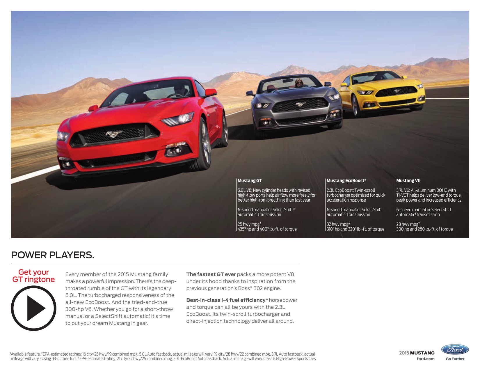 2015 Ford Mustang Brochure Page 20